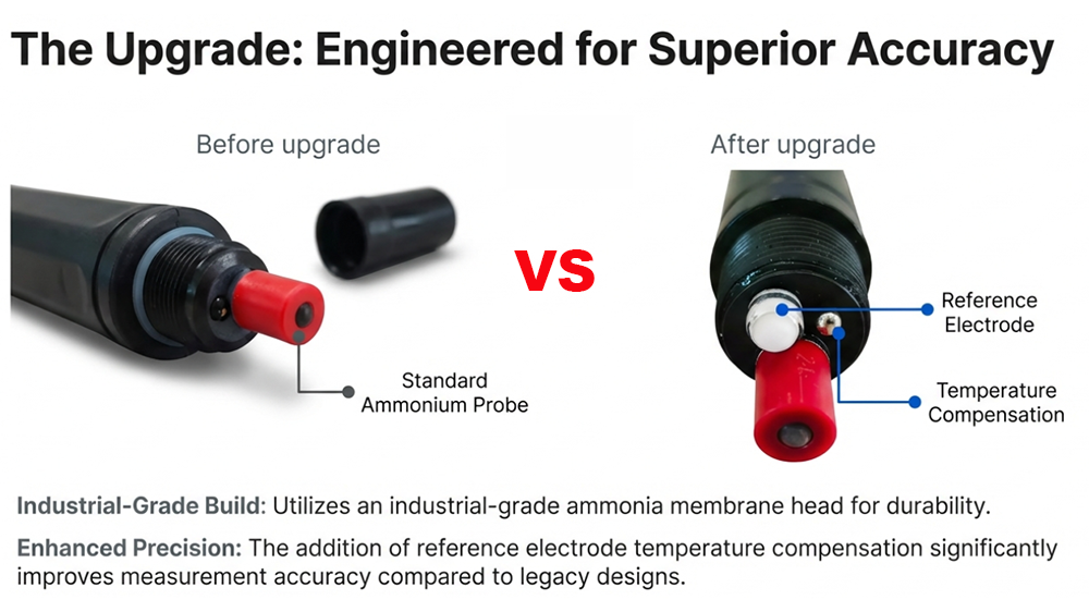 Sensor de amonio/Medidor de amonio en agua/Ammoniumsensor/Ammonium ion sensor/Aquatic ammonium sensor