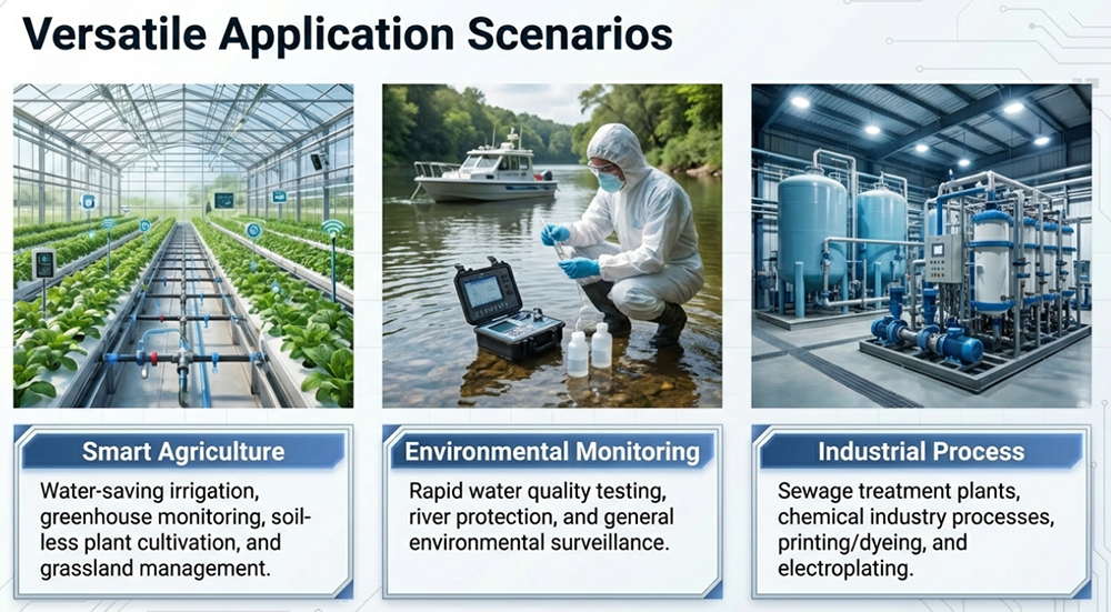 Precision Monitoring:PH.EC.Temperature.TDS. Salinity sensor