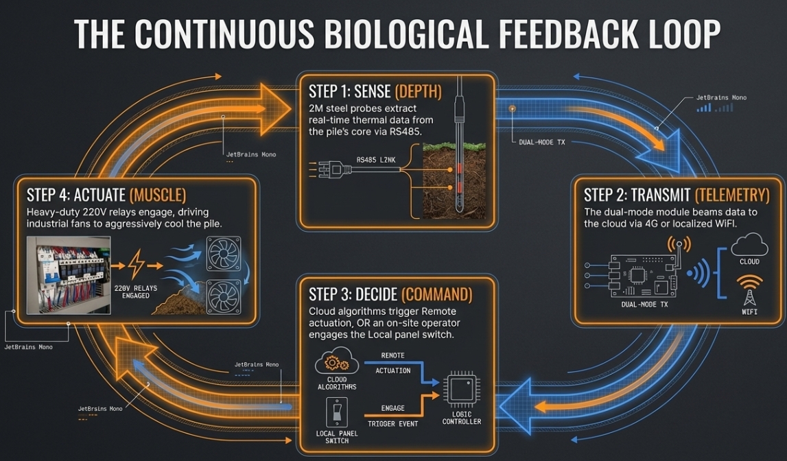 4G WiFi composting temperature control system