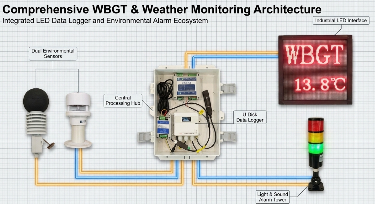 Integrated LED Data Logger and Environmental Alarm Ecosystem