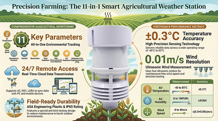 Smart Agricultural Weather Station Infographic