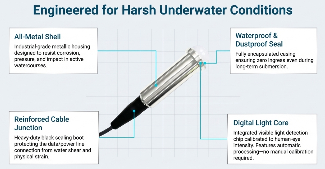 Underwater illumination sensor Features