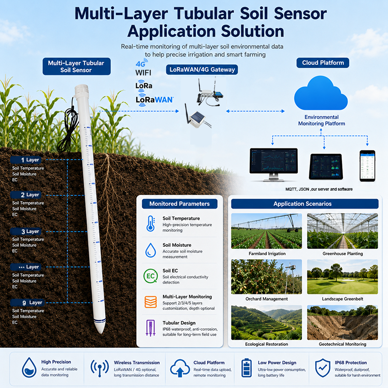 Multi Layer Tubular Soil Sensor Application Solution