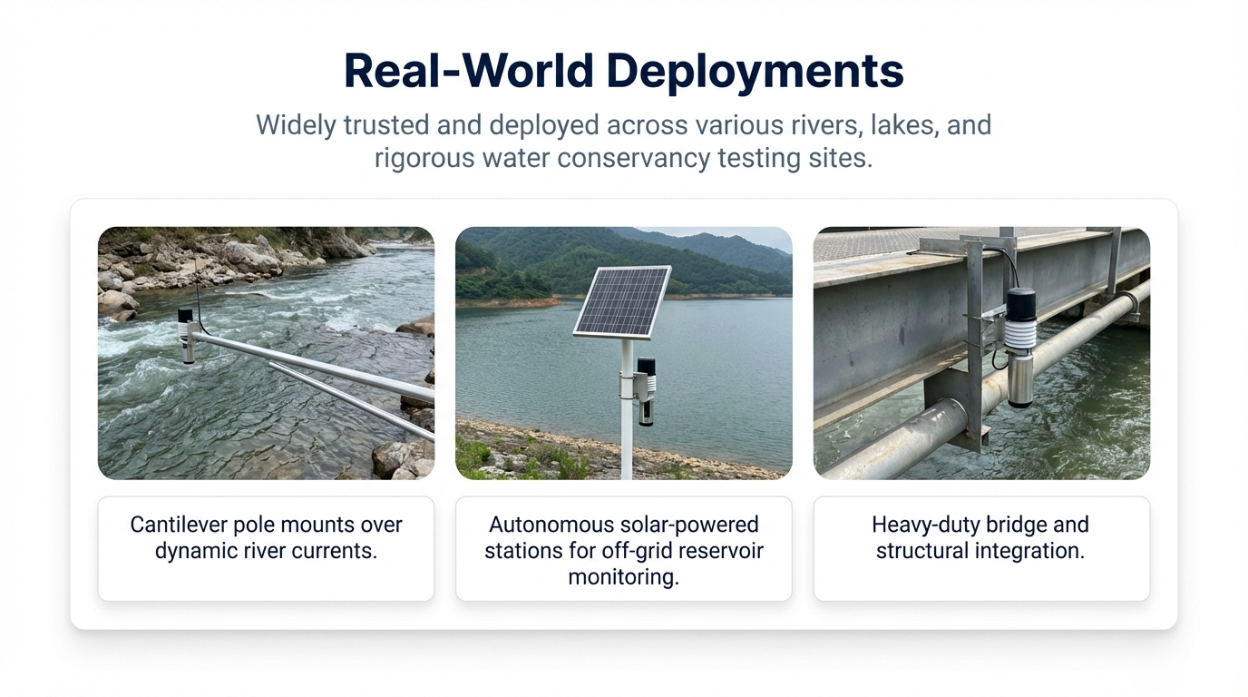 Water radar level sensor