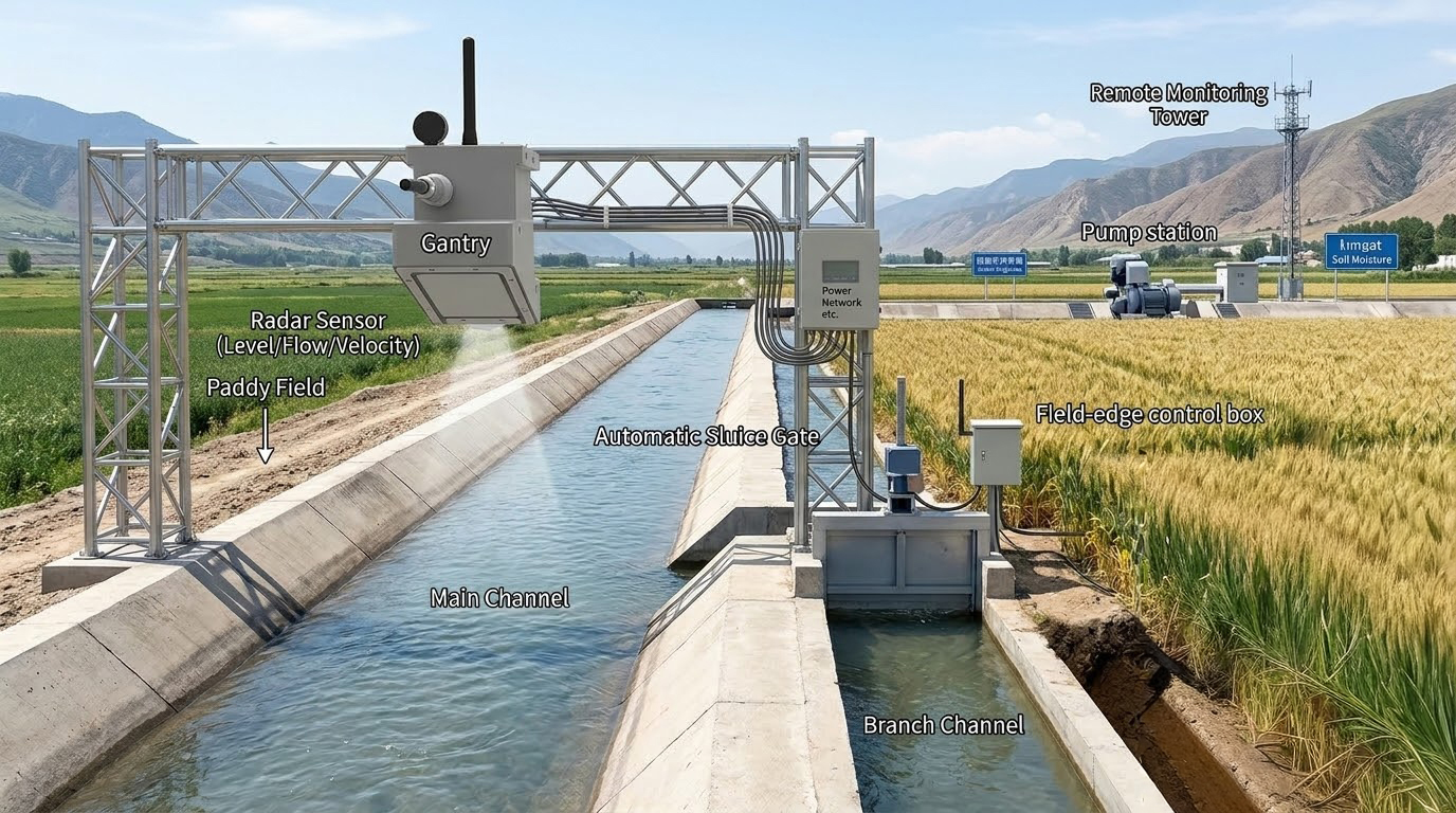 water radar flow 3 in 1 sensor