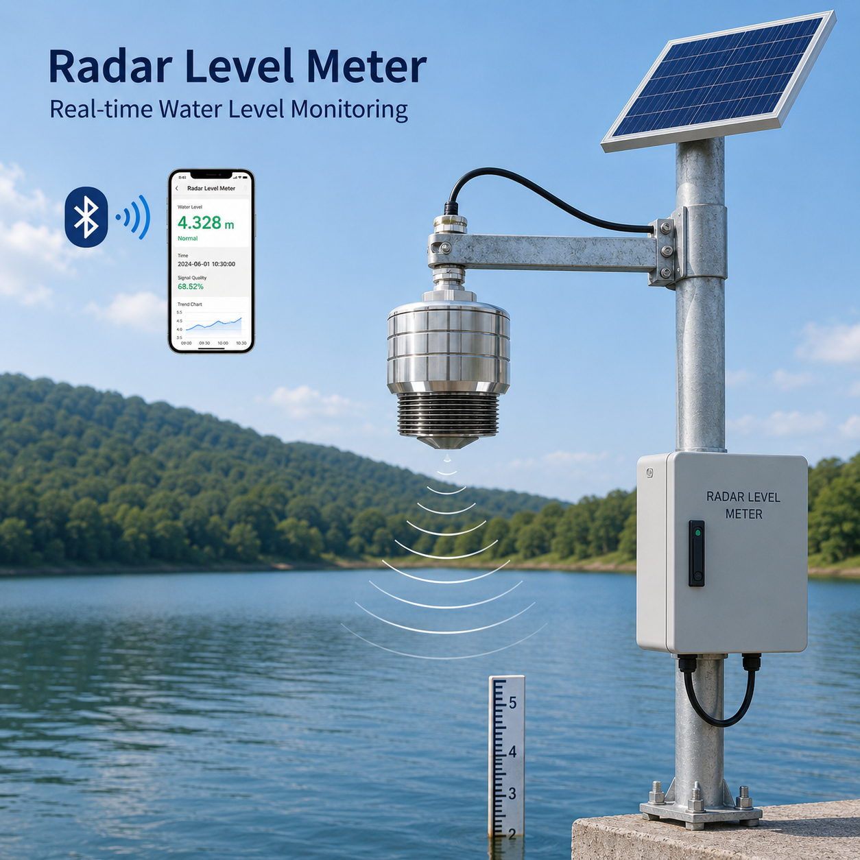 water radar level flow sensor